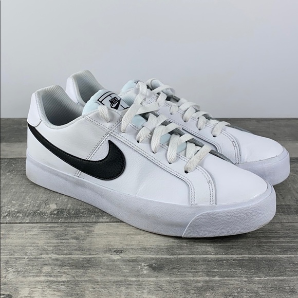 nike court royale ac white black